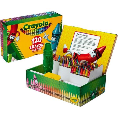 Crayola Crayons, w/Sharpener, 120 Assorted Crayon Colors CYO526920